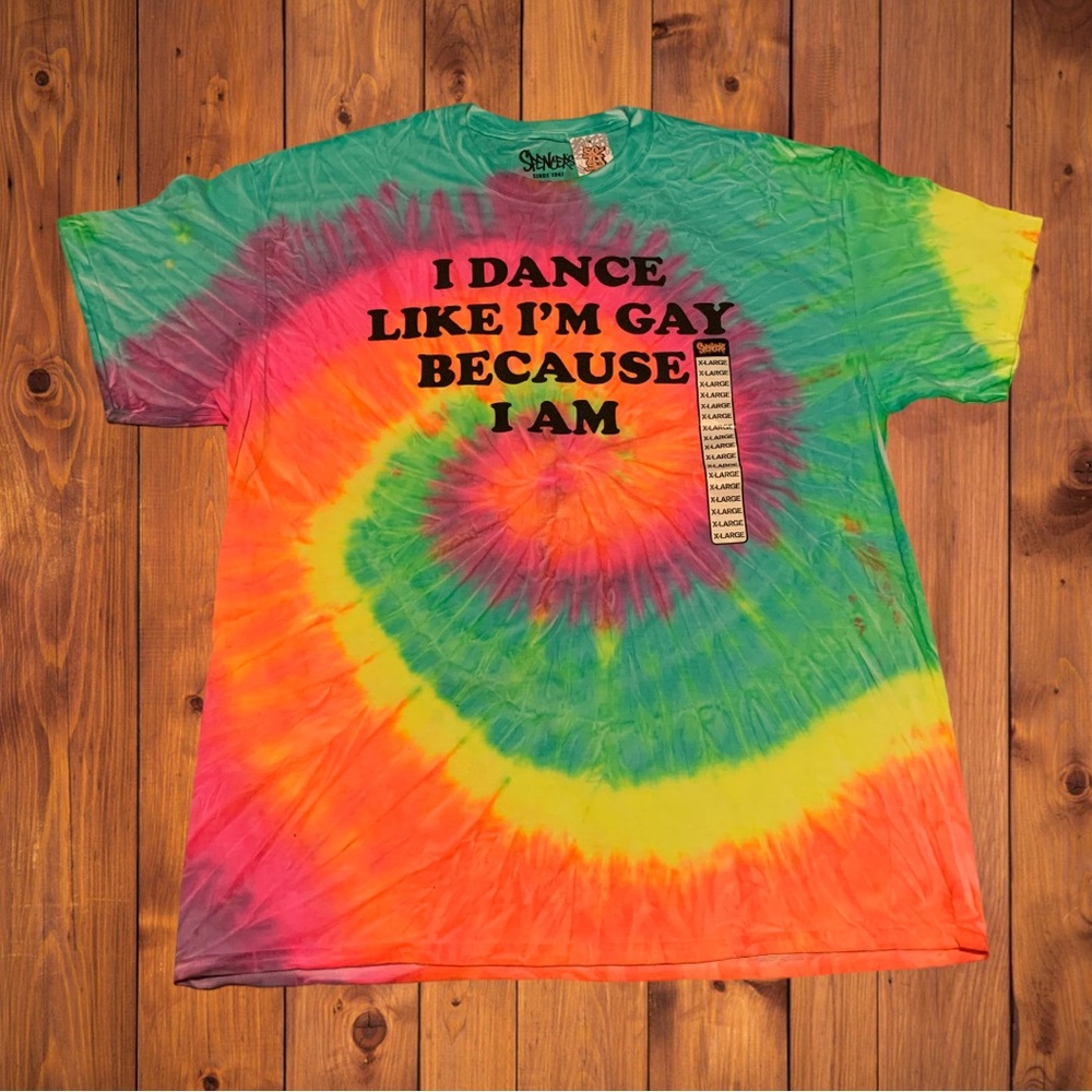 I Dance Like I’m Gay Tie Dye Rainbow Pride Shirt Bisexual LGBTQ trans rights